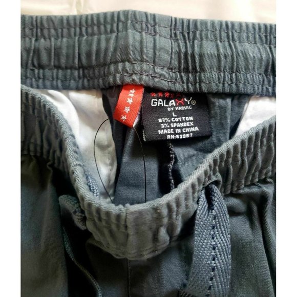 Galaxy by Harvic Men's Basic Stretch Twill Joggers Dark Grey - Picture 8 of 8